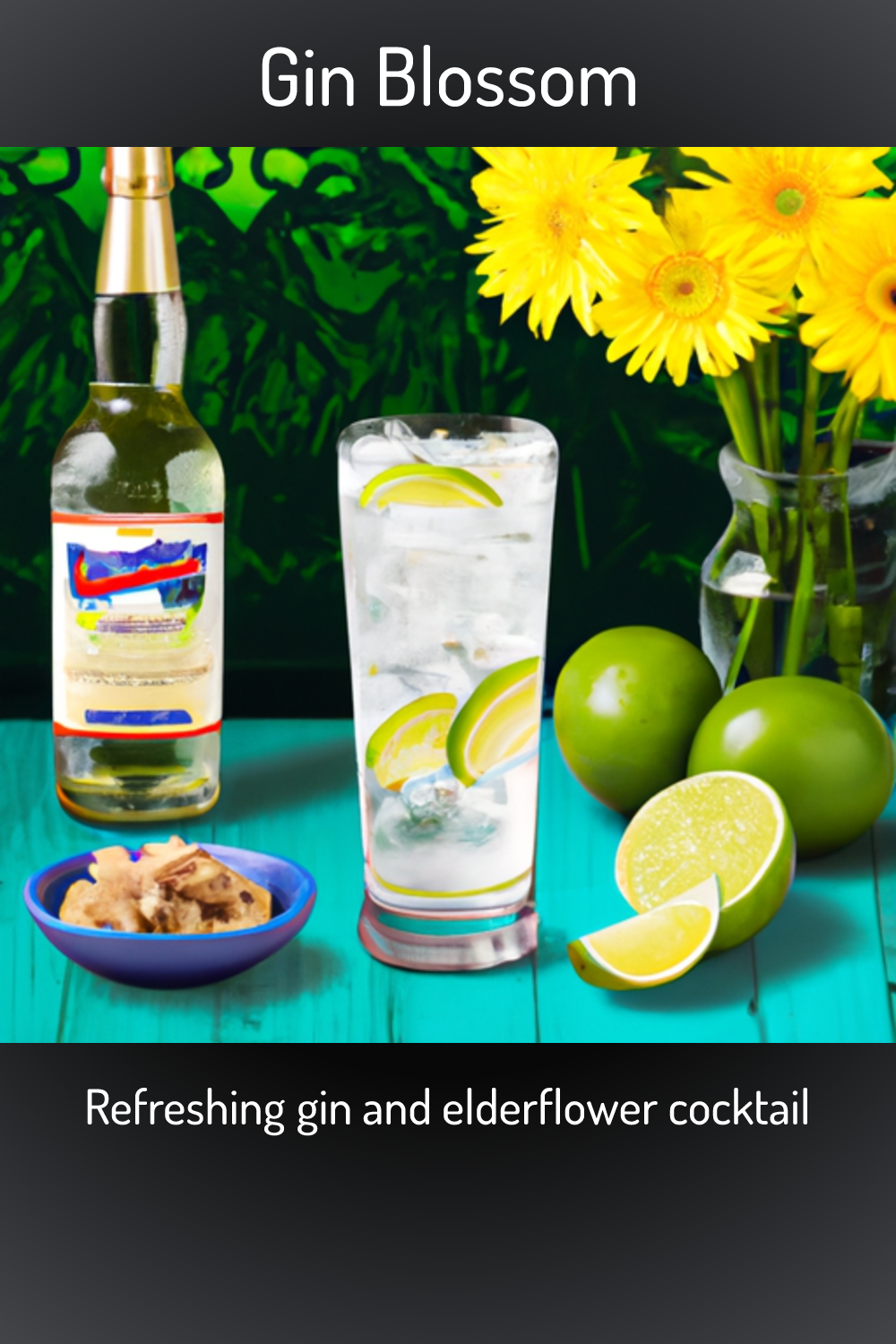 Gin Blossom, Refreshing gin and elderflower cocktail