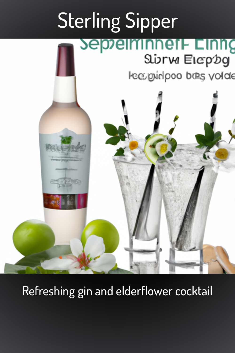 Sterling Sipper, Refreshing gin and elderflower cocktail