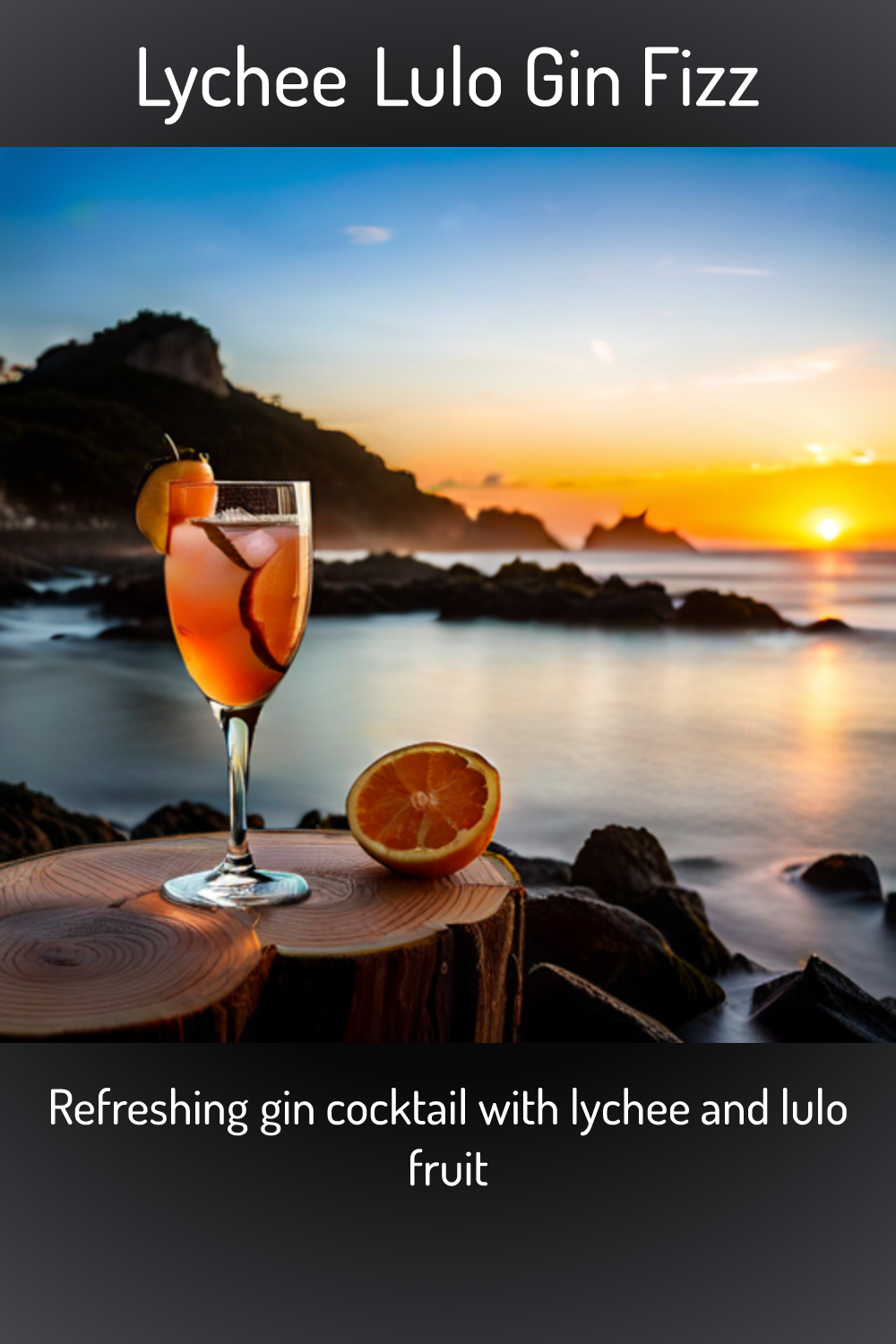 Lychee Lulo Gin Fizz, Refreshing gin cocktail with lychee and lulo fruit