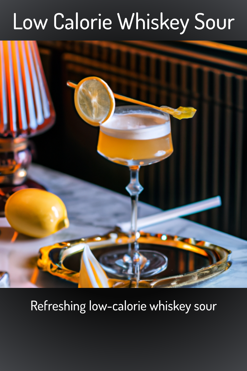 Low Calorie Whiskey Sour, Refreshing lowcalorie whiskey sour