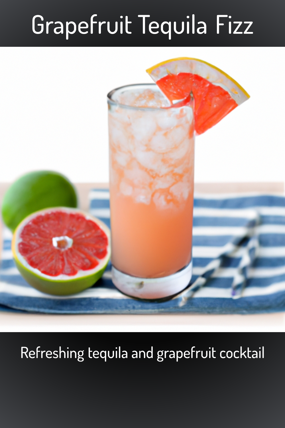 Grapefruit Tequila Fizz, Refreshing tequila and grapefruit cocktail