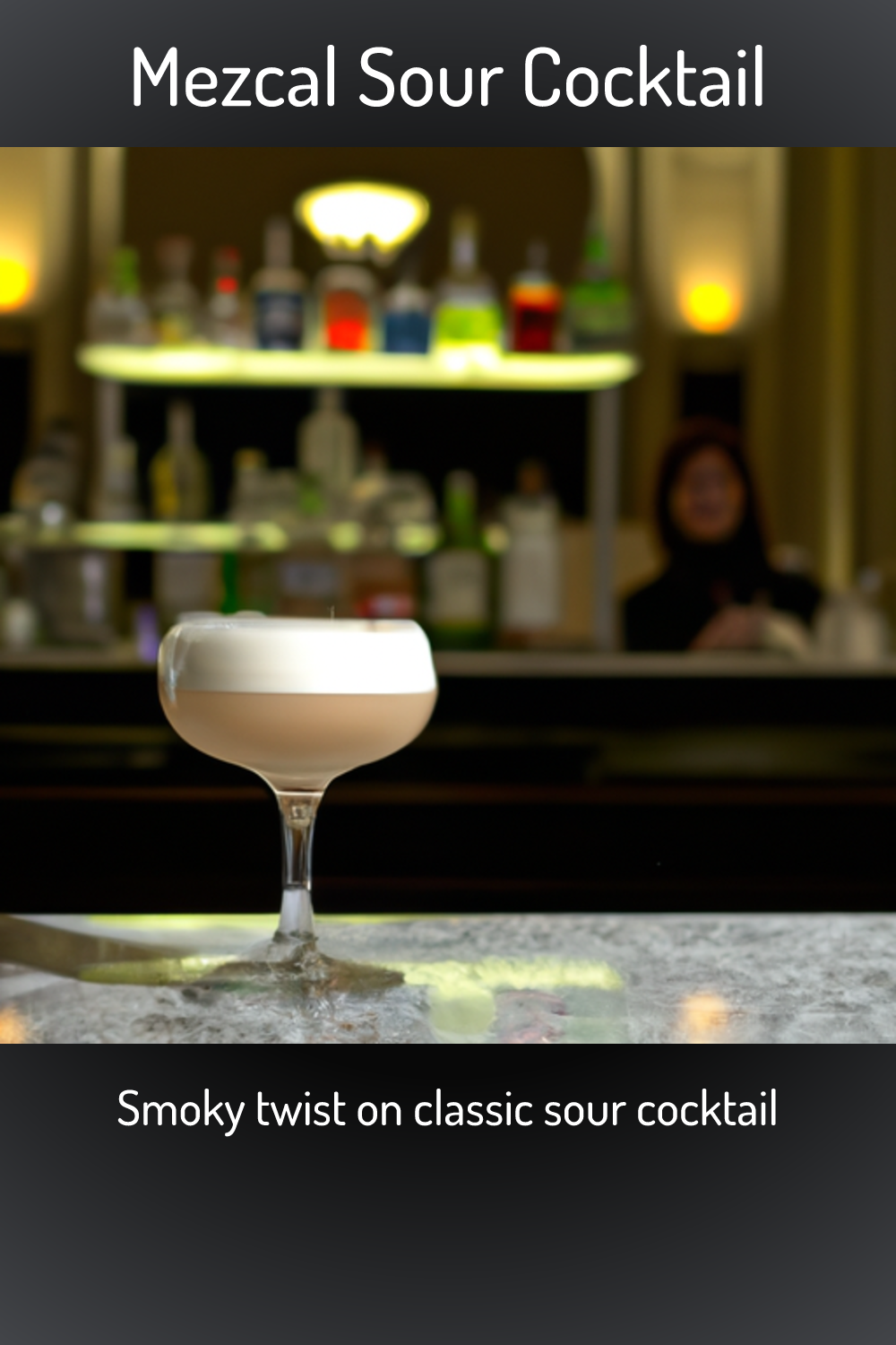 Mezcal Sour Cocktail, Smoky twist on classic sour cocktail