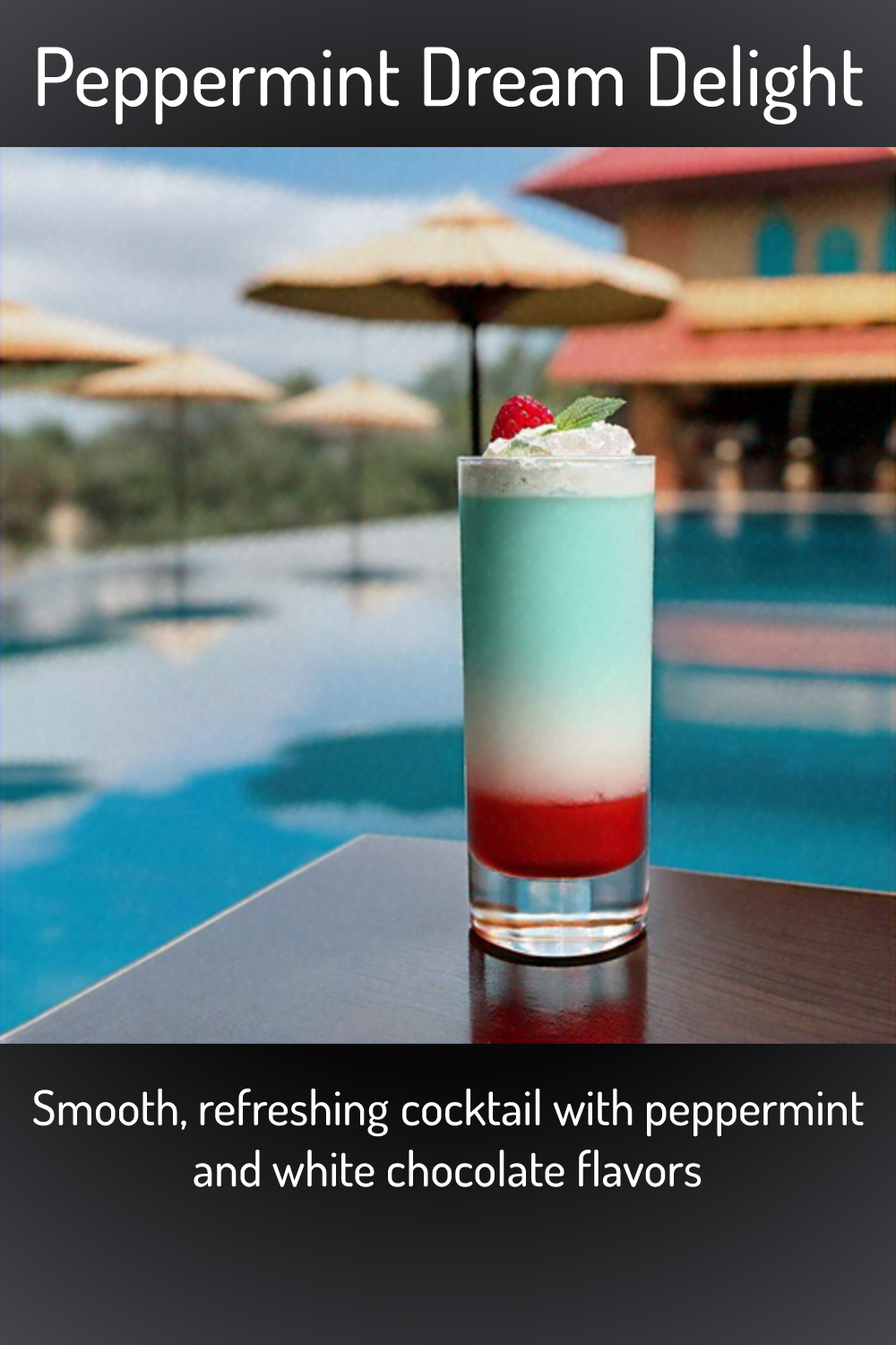 Peppermint Dream Delight, Smooth, refreshing cocktail with peppermint
