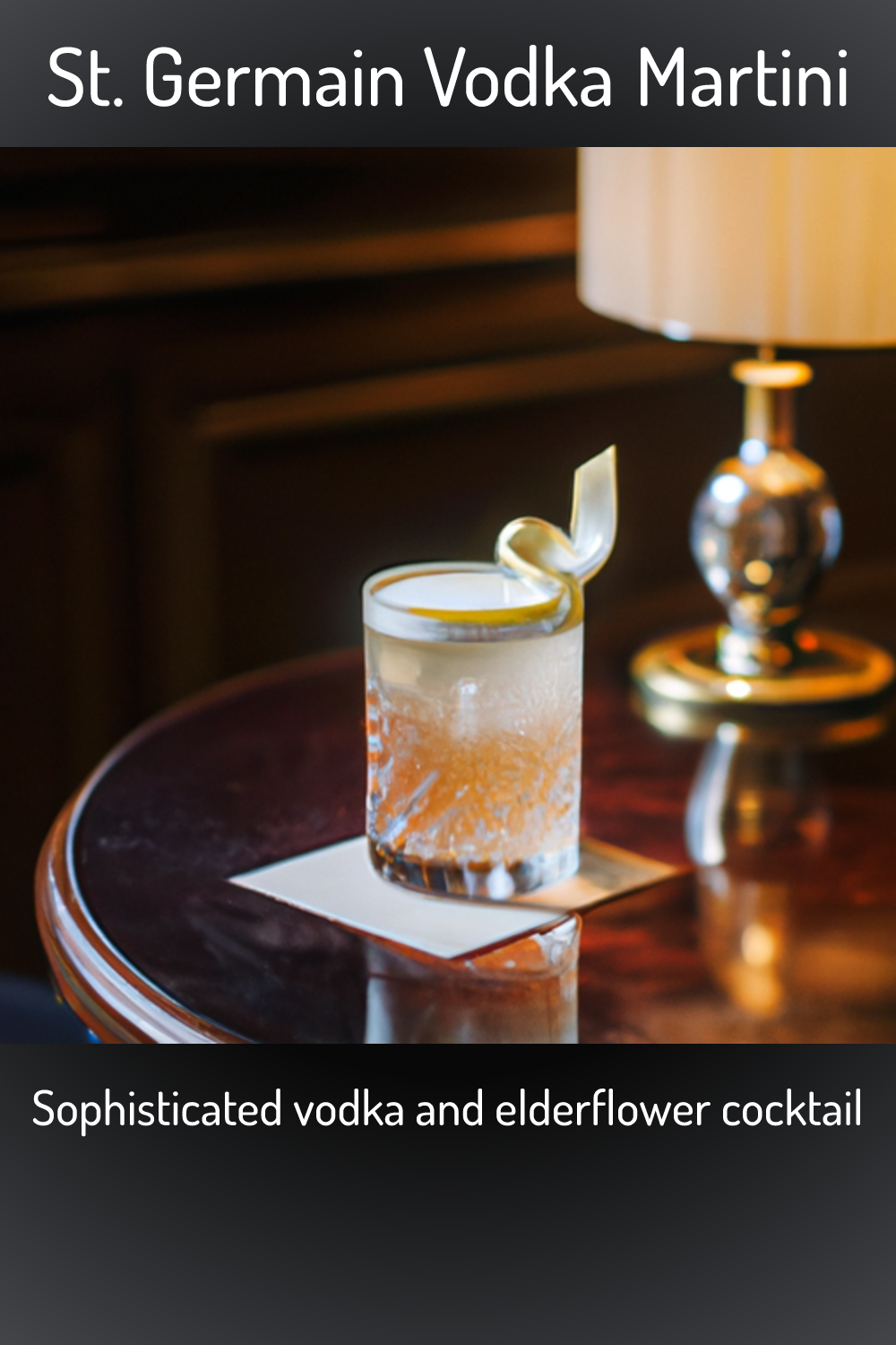 St. Germain Vodka Martini, Sophisticated vodka and elderflower cocktail