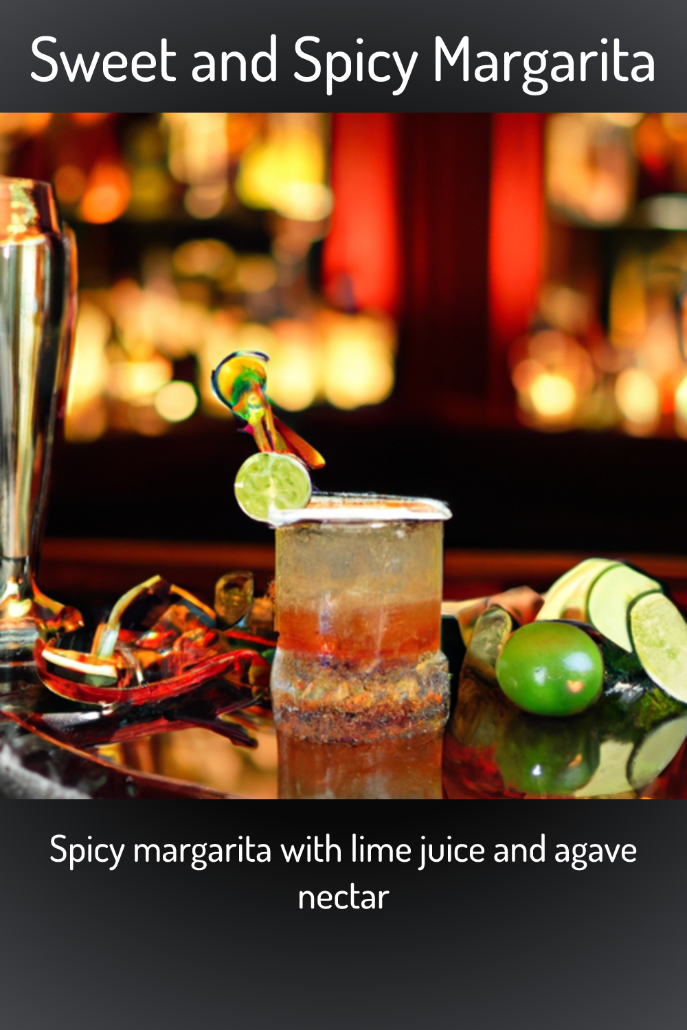 Sweet and Spicy Margarita, Spicy margarita with lime juice and agave nectar