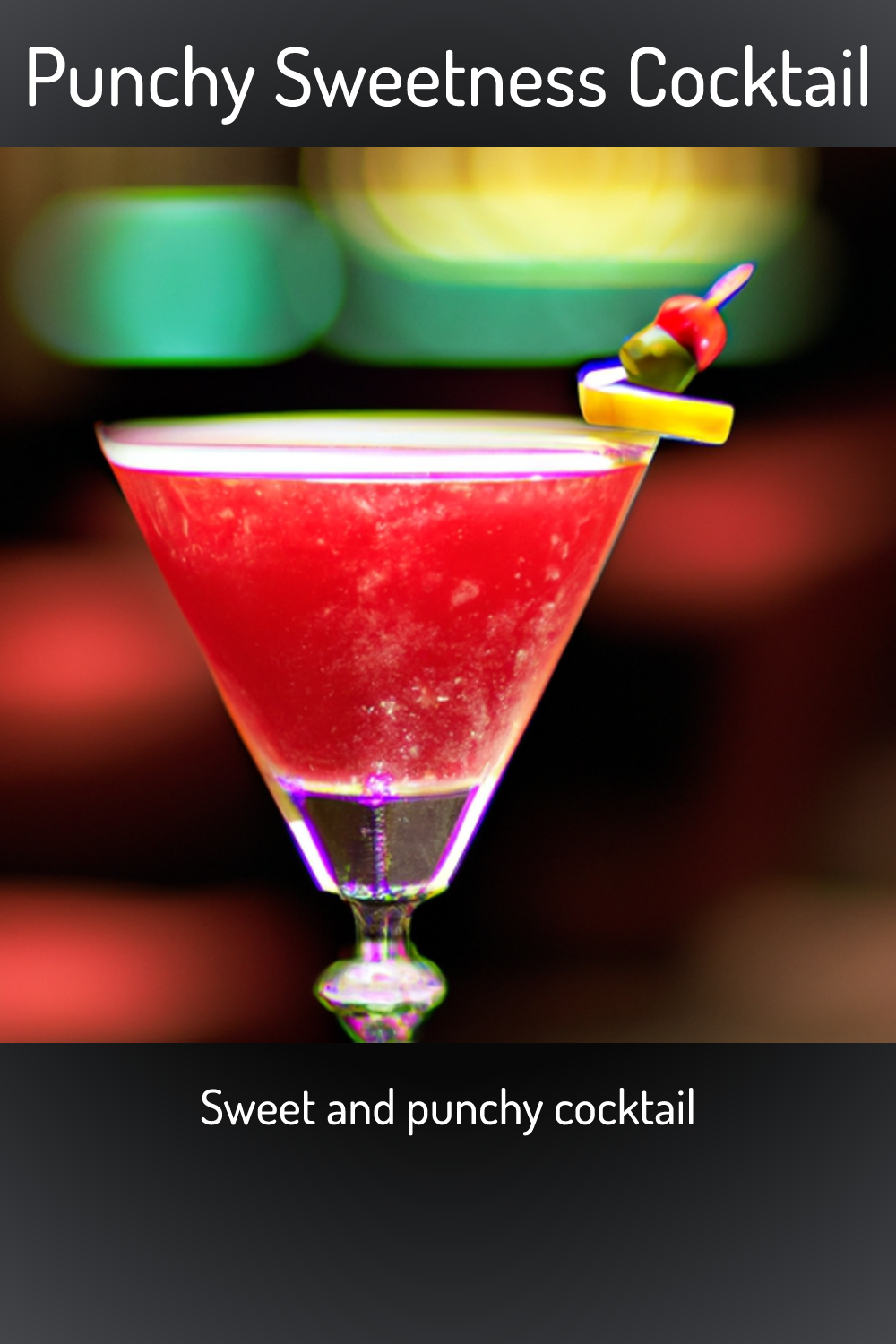 Punchy Sweetness Cocktail, Sweet and punchy cocktail