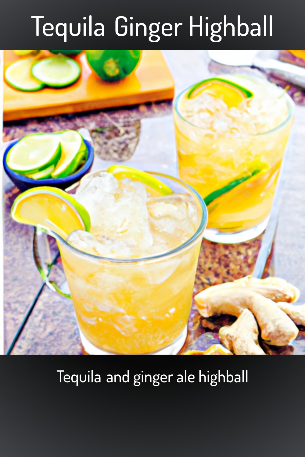 Tequila Ginger Highball, Tequila and ginger ale highball