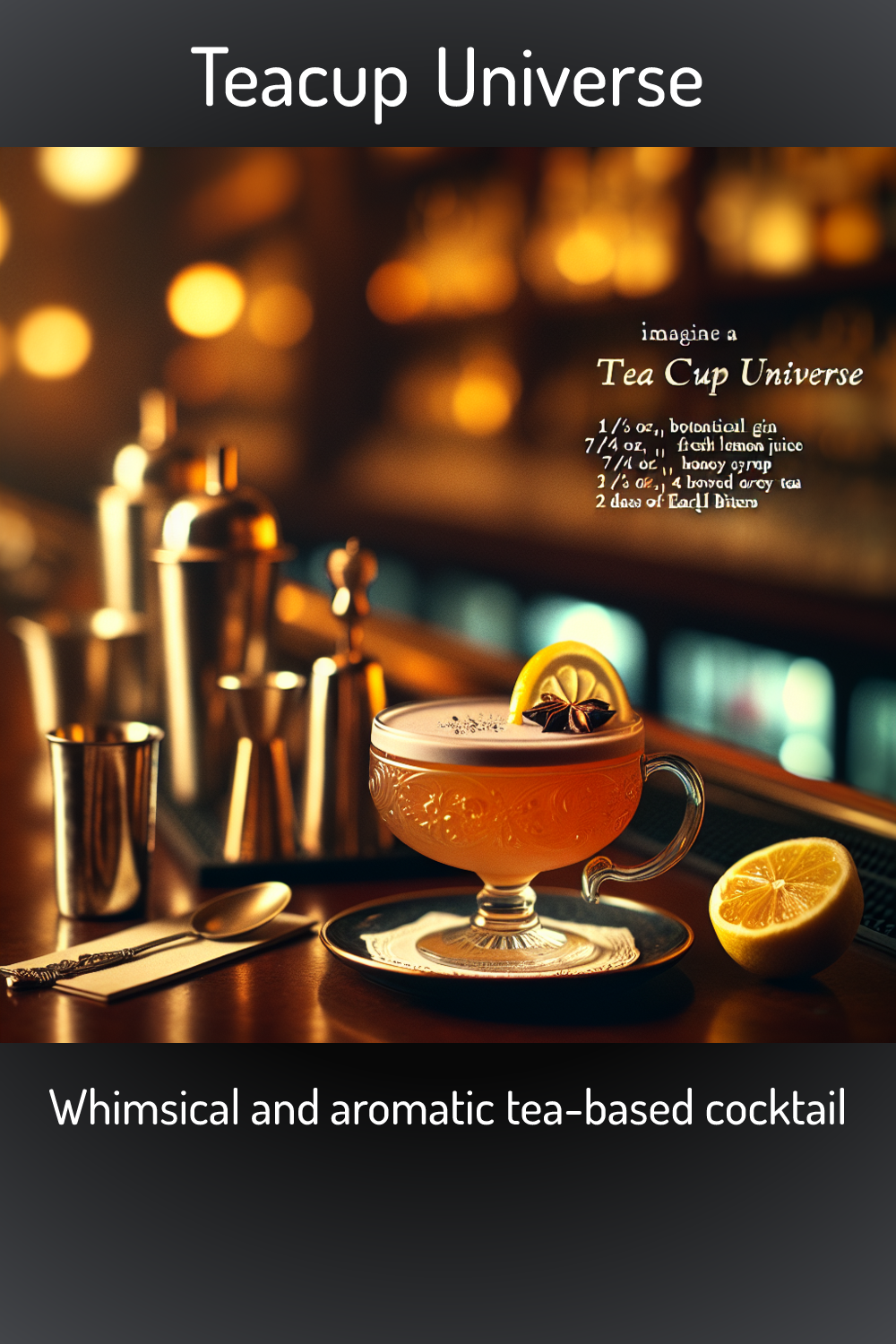 Teacup Universe, Whimsical and aromatic teabased cocktail