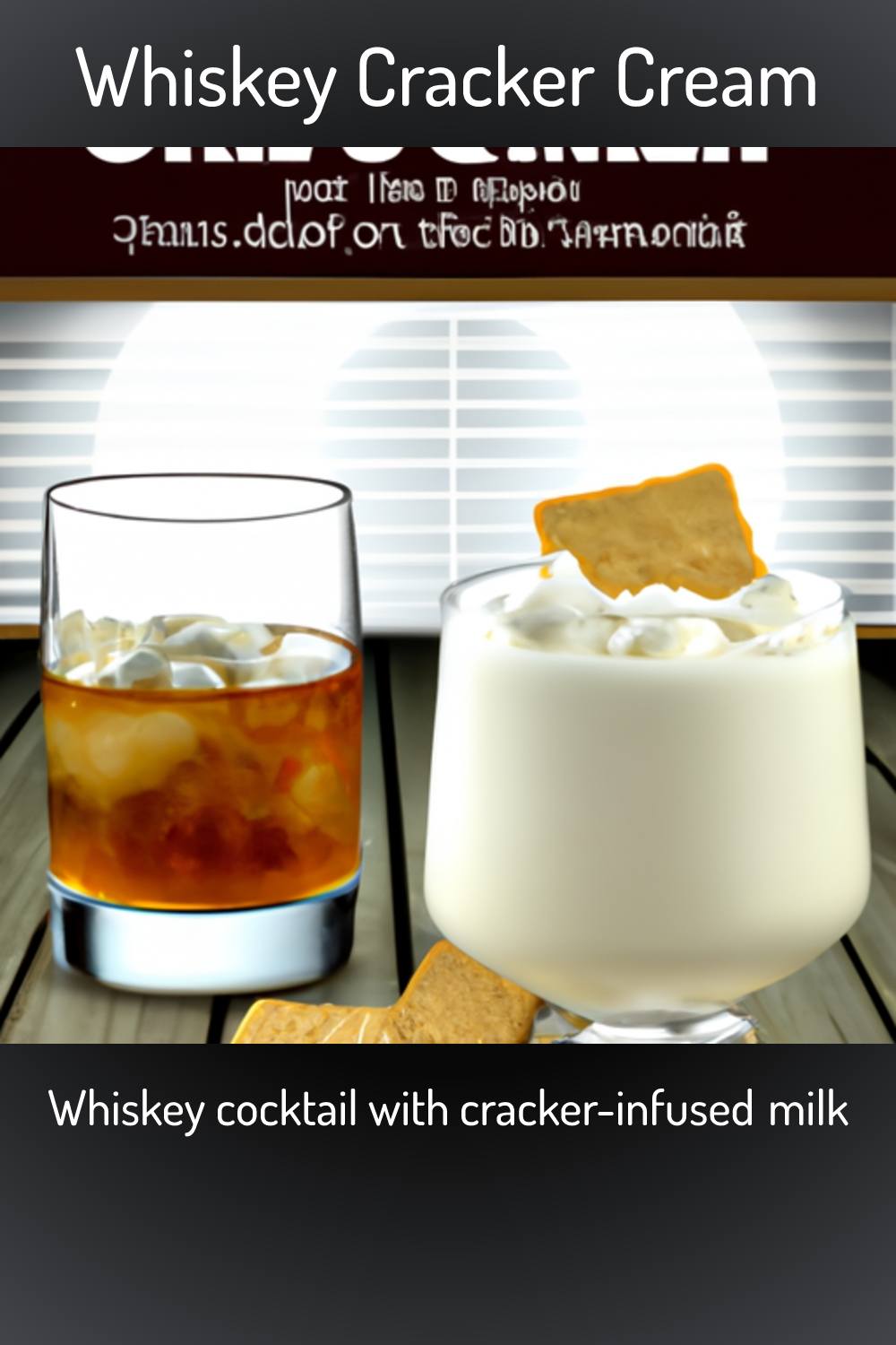 Whiskey Cracker Cream, Whiskey cocktail with crackerinfused milk